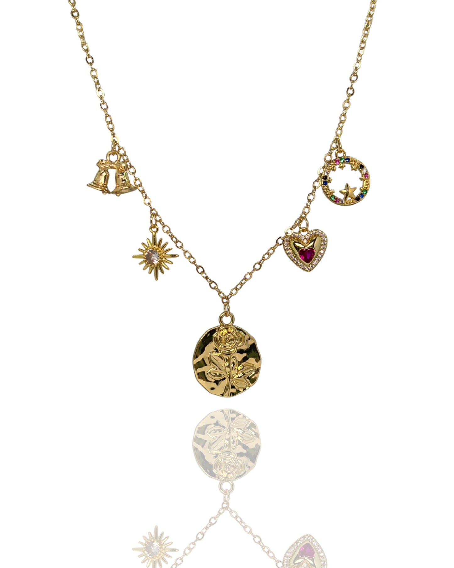 紅芒花冠 · Ruby Halo Necklace