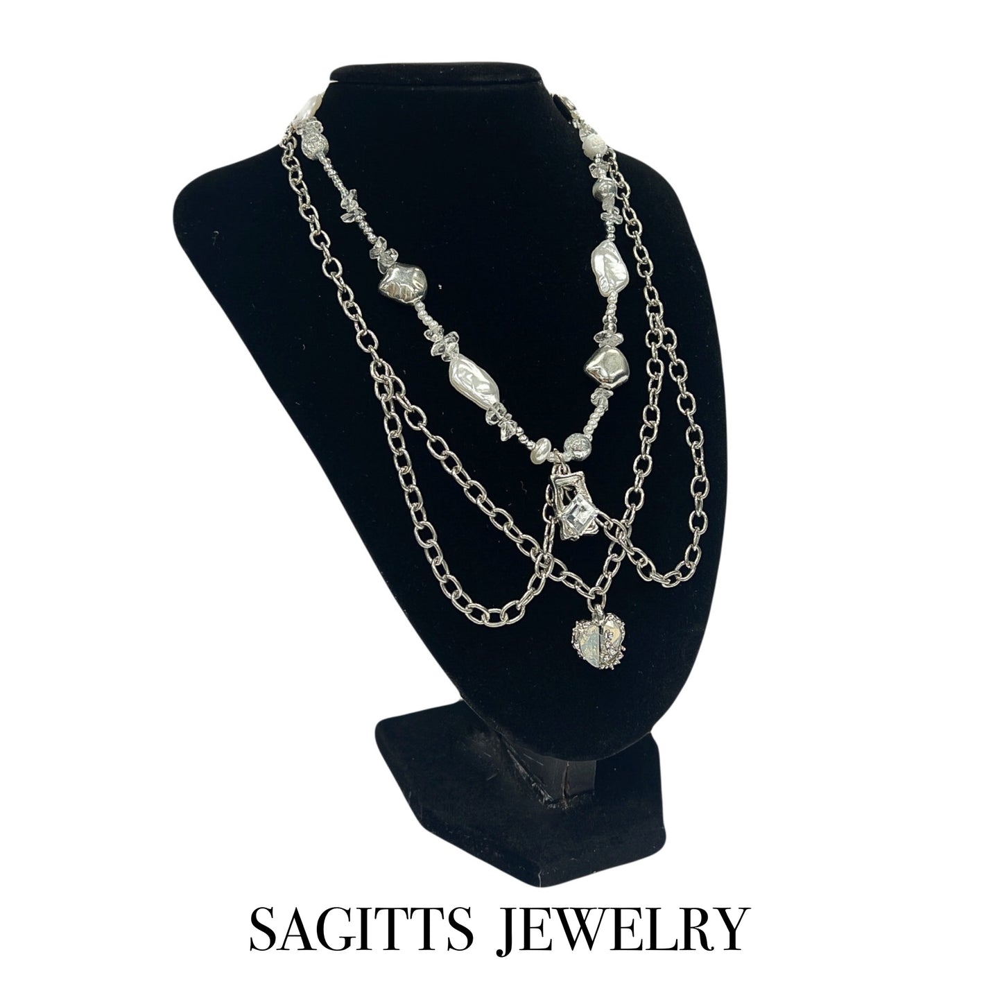 Gem and Chain Necklace