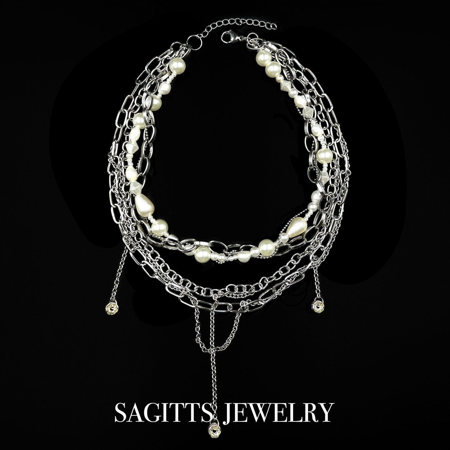 Zyxn Pearl Chain Necklace