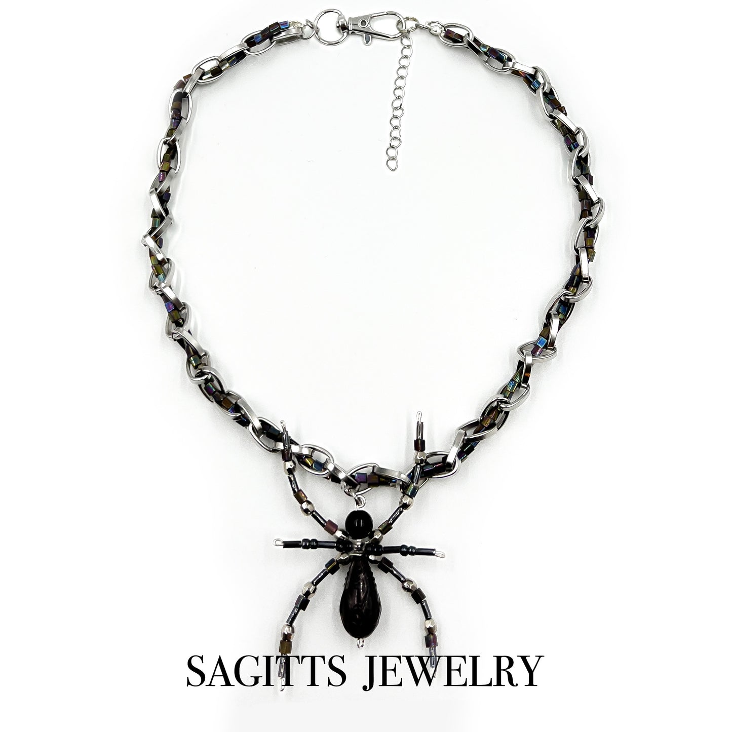 Spider Love Necklace(Black)