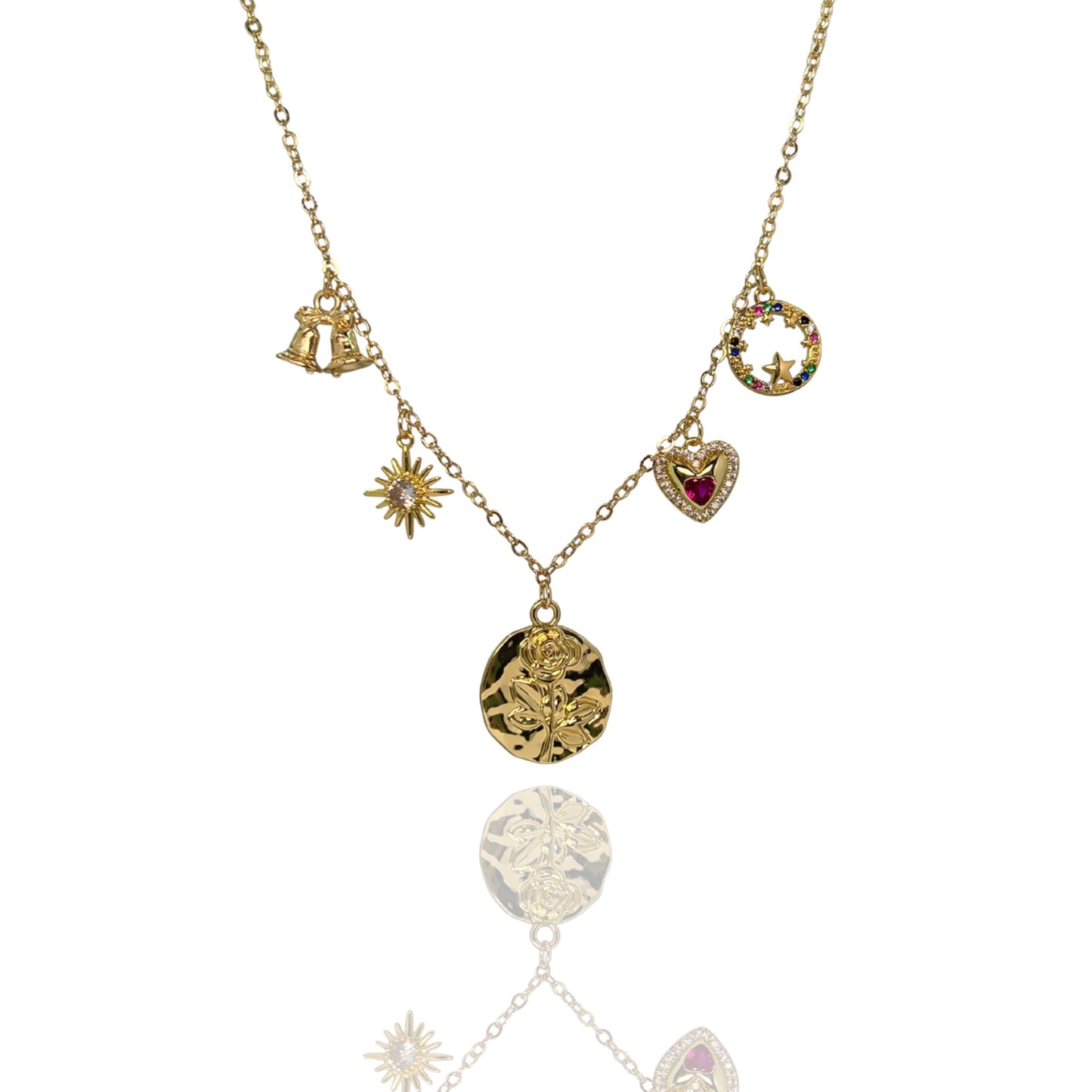 紅芒花冠 · Ruby Halo Necklace