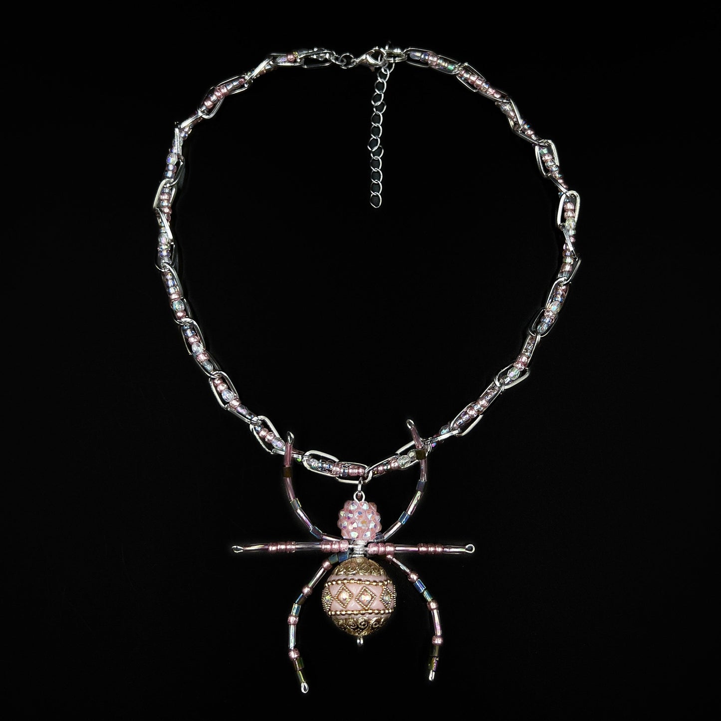 Spider Love Necklace(Pink)