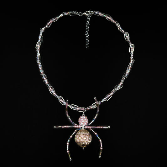 Spider Love Necklace(Pink)