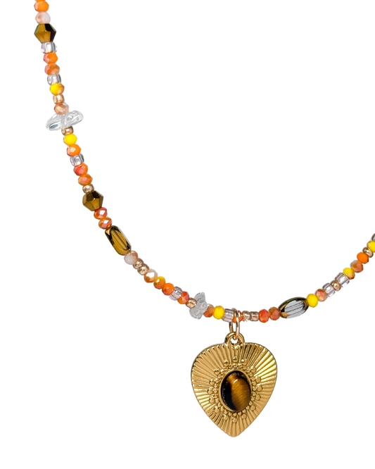 Peach Promise Necklace [虎眼石]